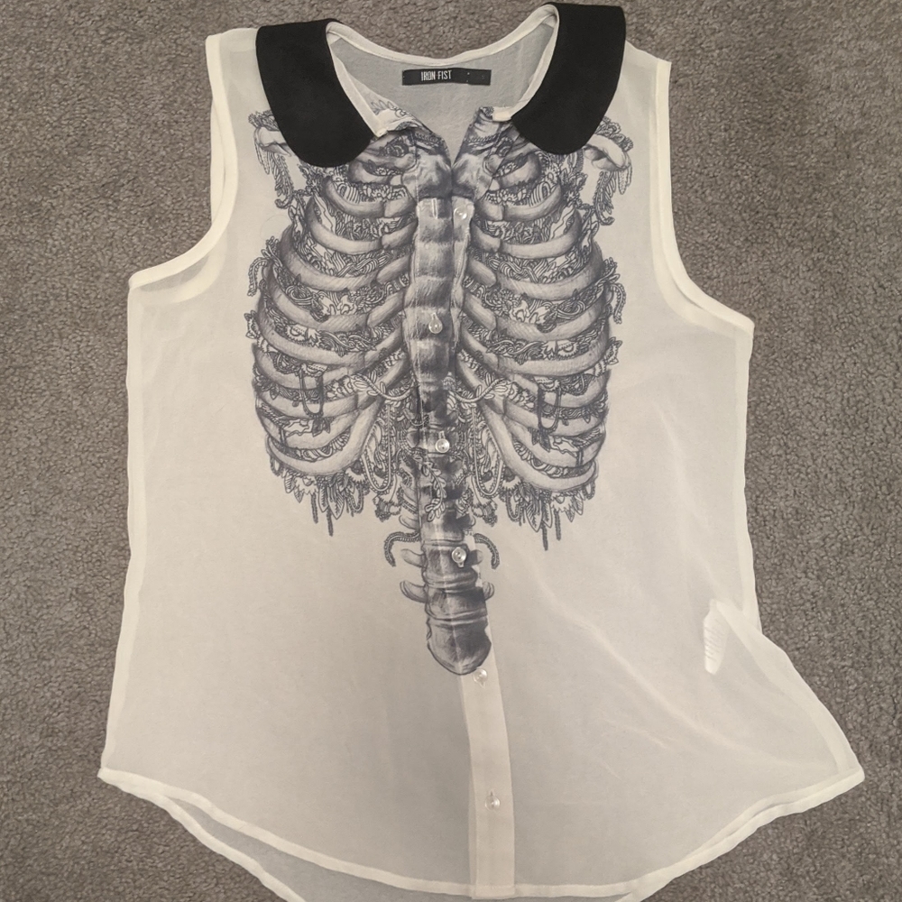 Chiffon Skeleton top